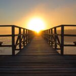 dock under golden hour