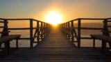 dock under golden hour